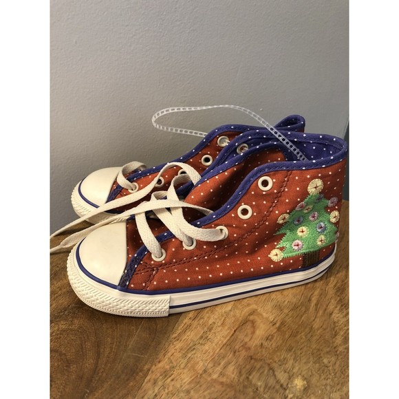 New Converse Chuck Taylor All Star Kids Christmas Tree Sneaker Toddler Size 10 - Picture 8 of 8